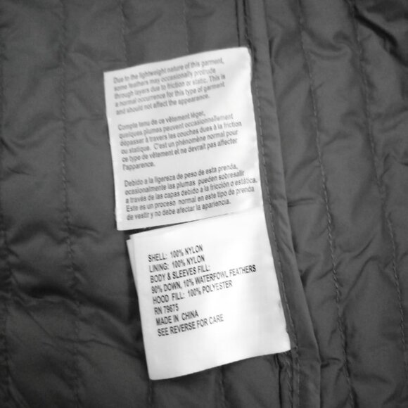 Michael Kors Packable Down Puffer Jacket – Lightweight Hooded Coat, Gray, Size M - Picture 6 of 11